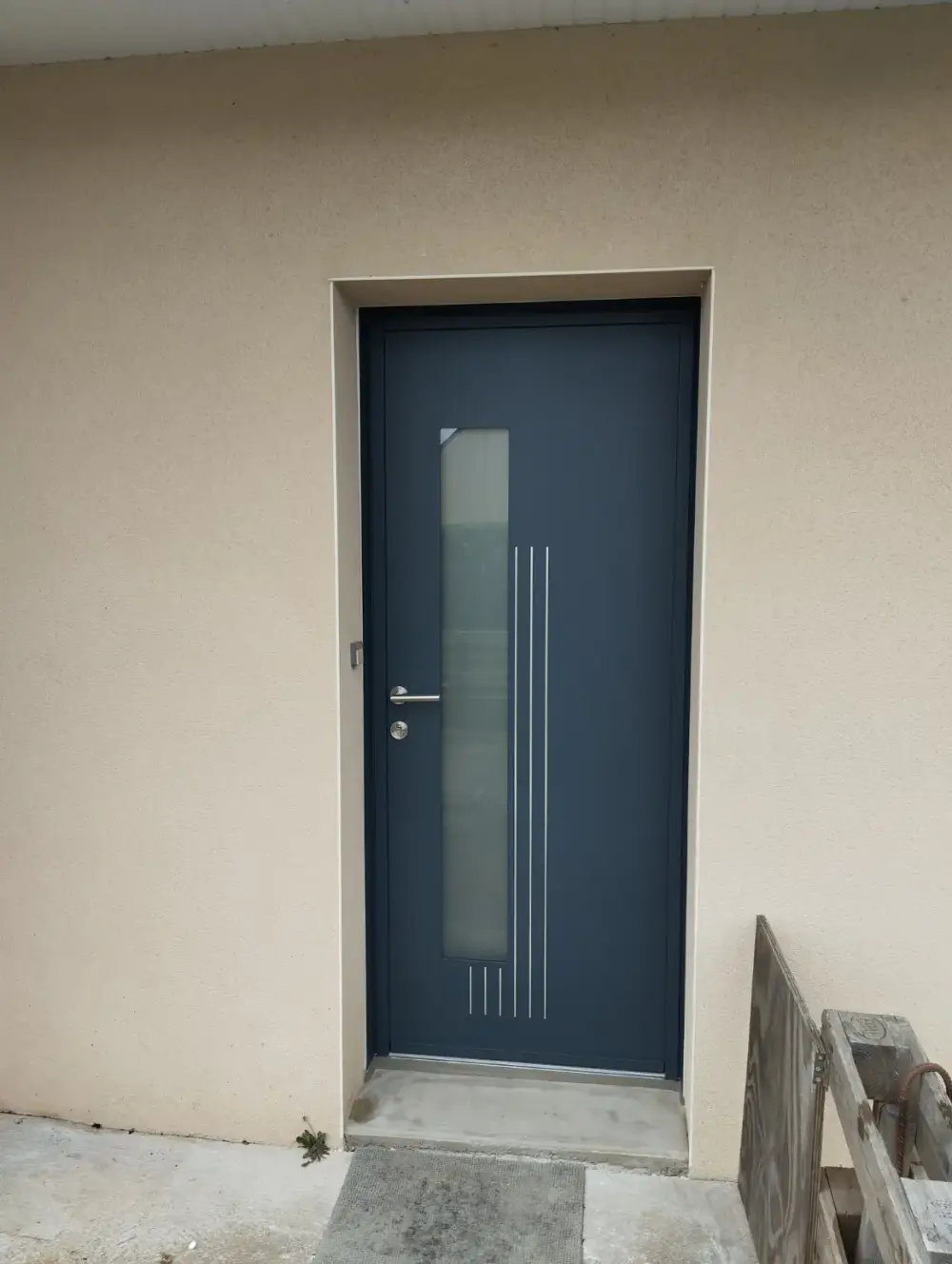 Porte alu Kline gris 7016